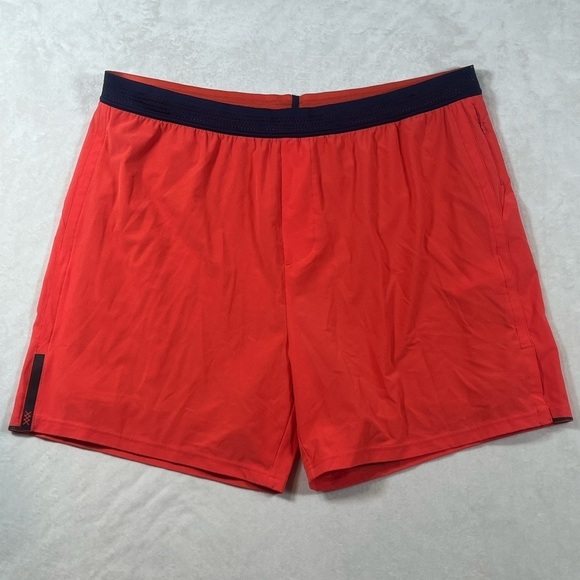Rhone XXL Athletic Shorts Amber Red Stretch Performance Wicking EUC - Picture 1 of 10